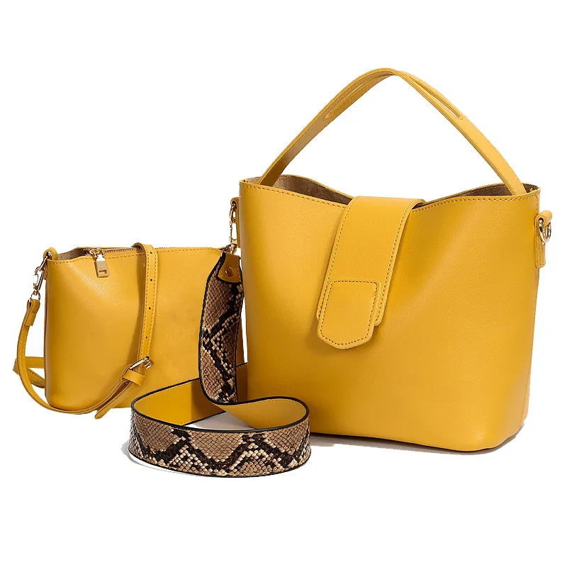PU leather shoulder bags for woman messenger bags Serpentine wide strap Women bucket bag Composite Handbags bolsa feminina black, Black, yellow, beige
PU leather shoulder bags for woman messenger bags Serpentine wide strap Women bucket bag Composite Handbags bolsa feminina black, Black, yellow, beige