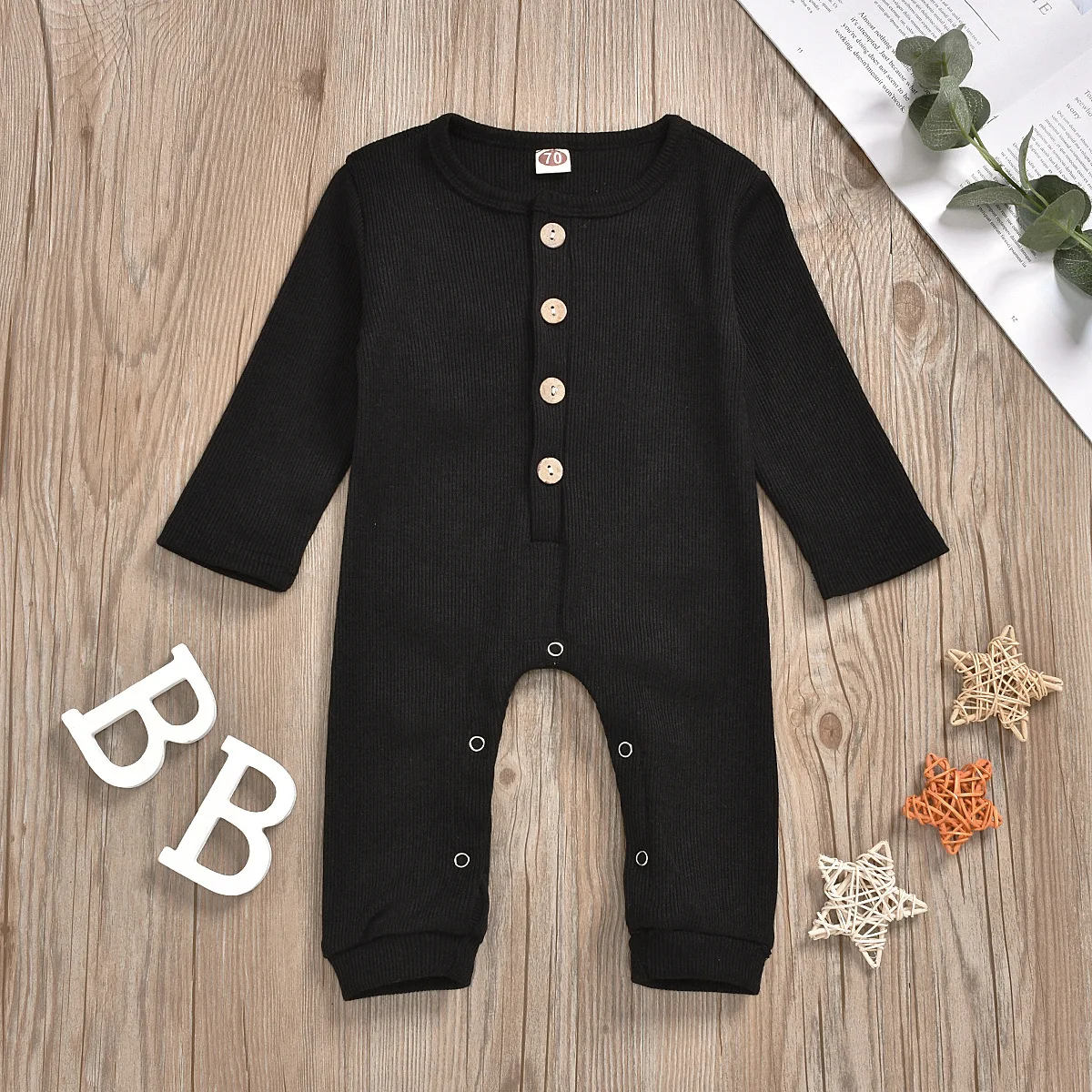 Infant and young children's clothing pit stripe long-sleeved copper button bodysuit
Infant and young children's clothing pit stripe long-sleeved copper button bodysuit