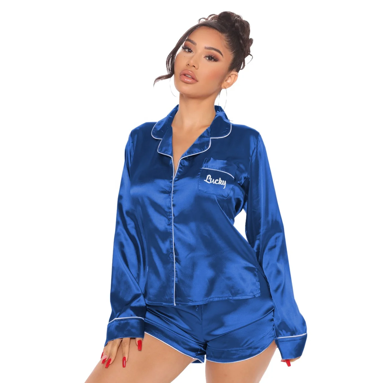 Pajama Women Set Pajamas Women Satin Ladies Sleepwear Night Clothes Women's Sleepwear
Pajama Women Set Pajamas Women Satin Ladies Sleepwear Night Clothes Women's Sleepwear