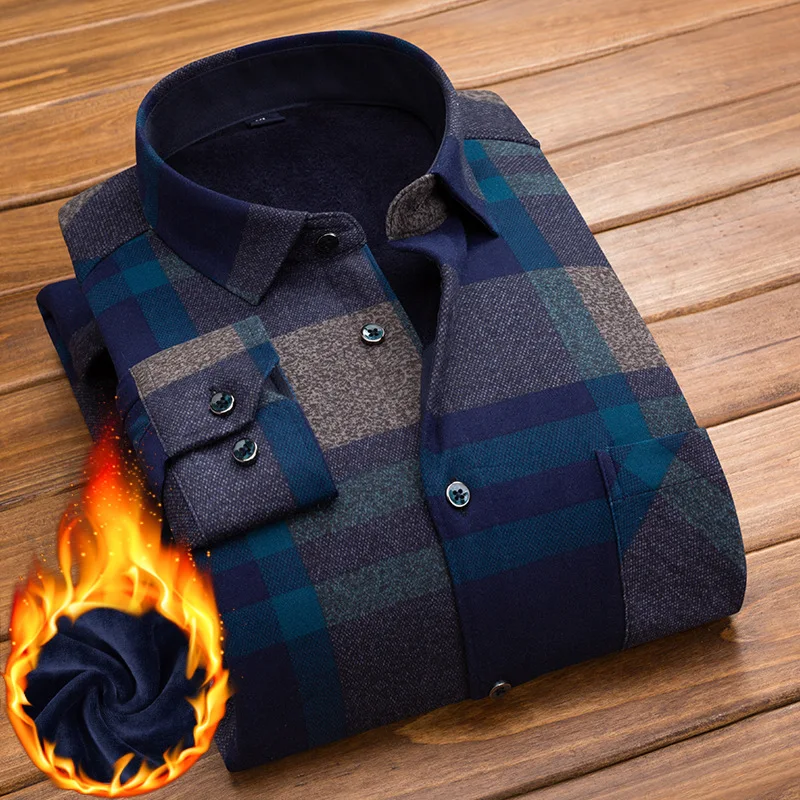 Hot sale autumn and winter trendy men's plus size double-faced fleece shirt 3832, As the picture shows
Hot sale autumn and winter trendy men's plus size double-faced fleece shirt 3832, As the picture shows