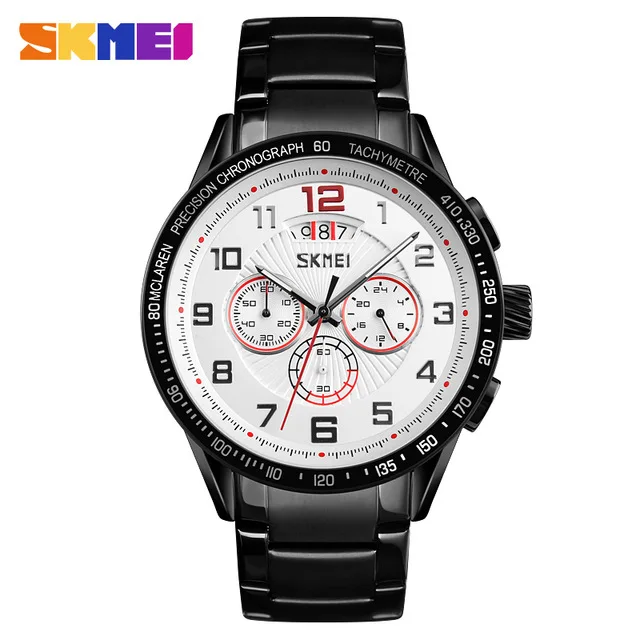 SKMEI 9176 Waterproof Quartz Watch Men Military Stainless Steel Sports Male Clock man watches factory outlet stock watches
SKMEI 9176 Waterproof Quartz Watch Men Military Stainless Steel Sports Male Clock man watches factory outlet stock watches