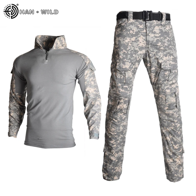 Camouflage Hunting Shirts Pants Paintball Clothes Sets with Free Pads 10 Pockets Tactical Suit Military Uniform Training Suits
Camouflage Hunting Shirts Pants Paintball Clothes Sets with Free Pads 10 Pockets Tactical Suit Military Uniform Training Suits