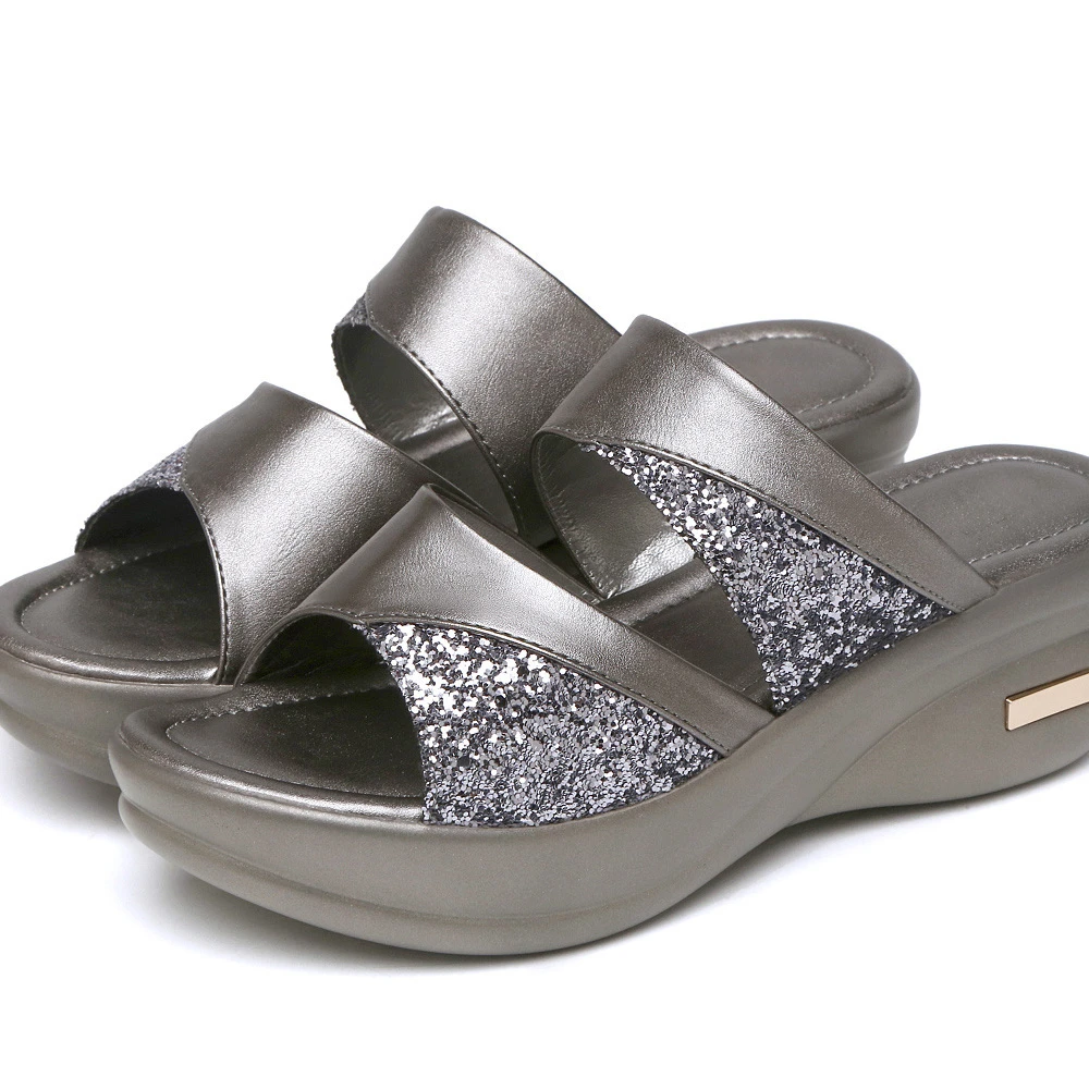2022 Summer New fashion cheap summer wedges sandals sequins women's sandals and slippers
2022 Summer New fashion cheap summer wedges sandals sequins women's sandals and slippers