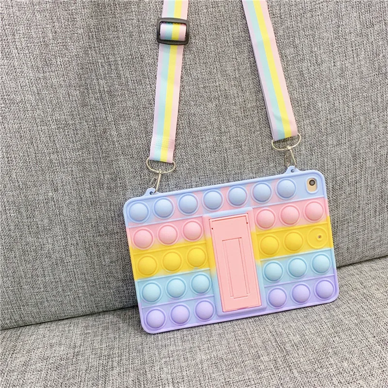 Pop it Tablet Case Silicone Sensory Fidget Toy Push Bubble Game Tablet Case For ipad Pro 10.2/11 inch, Rainbow
Pop it Tablet Case Silicone Sensory Fidget Toy Push Bubble Game Tablet Case For ipad Pro 10.2/11 inch, Rainbow