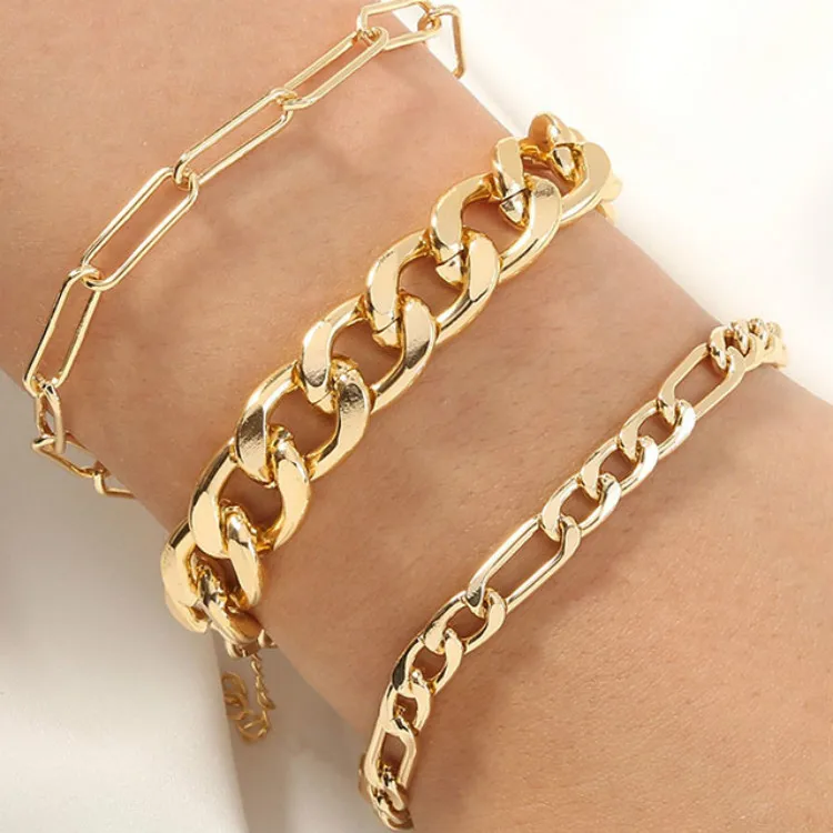 lady customized Individuality exaggerated large chain simple retro alloy bracelet, Golden
lady customized Individuality exaggerated large chain simple retro alloy bracelet, Golden
