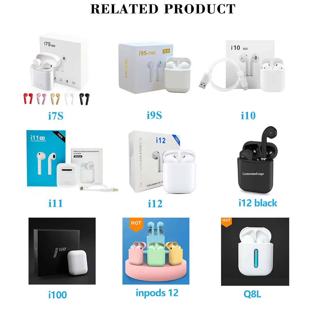 Orginal factory cheap price amazon hot seller 2019 waterproof wireless earbuds i12 tws mini bluetooth 5.0 tws - ANKUX.COM