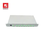 ftth system and pon network 1x8 plc splitter with 19 inch rackmount indoor fiber optical splitter patch panel