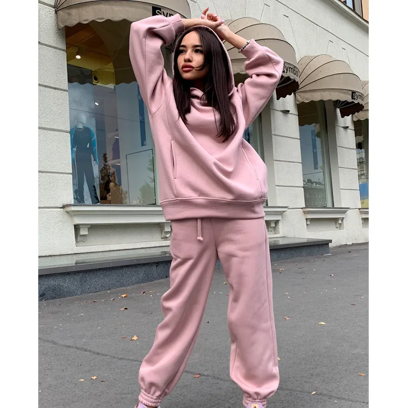 Women's Tracksuit Oversized Hoodie And Pants Casual Sport Suit Winter 2 Piece Woman Set
Women's Tracksuit Oversized Hoodie And Pants Casual Sport Suit Winter 2 Piece Woman Set