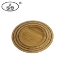 Customizable High Quality Natural Round Food Storage Bamboo Serving Tray
