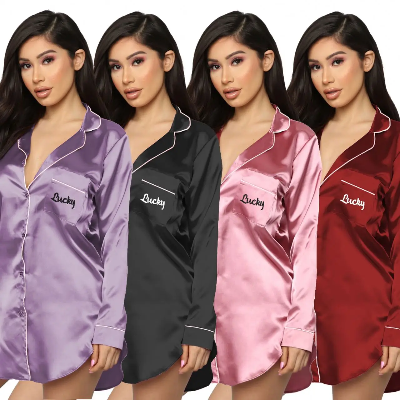 ME758 2021 new arrival fall ladies dress solid color letter printed long sleeves sleepwear pajamas women clothing dress
ME758 2021 new arrival fall ladies dress solid color letter printed long sleeves sleepwear pajamas women clothing dress