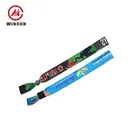 Wholesale Comfortable Sublimation Printing Custom Personalised Festival Polyester Fabric Wristband
