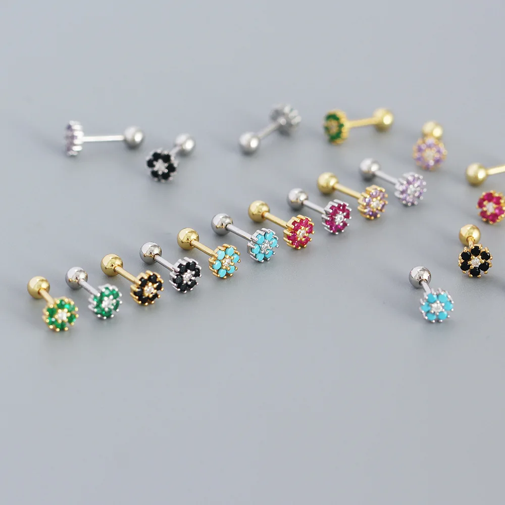 Hot Selling Jewelry Silver Cute Design S925 Sterling Flower Silver Colorful Zircon 925 Stud Earrings For Women YHE0532
Hot Selling Jewelry Silver Cute Design S925 Sterling Flower Silver Colorful Zircon 925 Stud Earrings For Women YHE0532