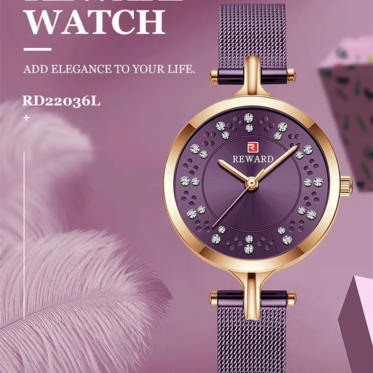 Reward New Fashion Women Wristwatch Luxury Diamonds Bracelet Watches Curve Mesh Band Japan Movements Lady Watch
Reward New Fashion Women Wristwatch Luxury Diamonds Bracelet Watches Curve Mesh Band Japan Movements Lady Watch