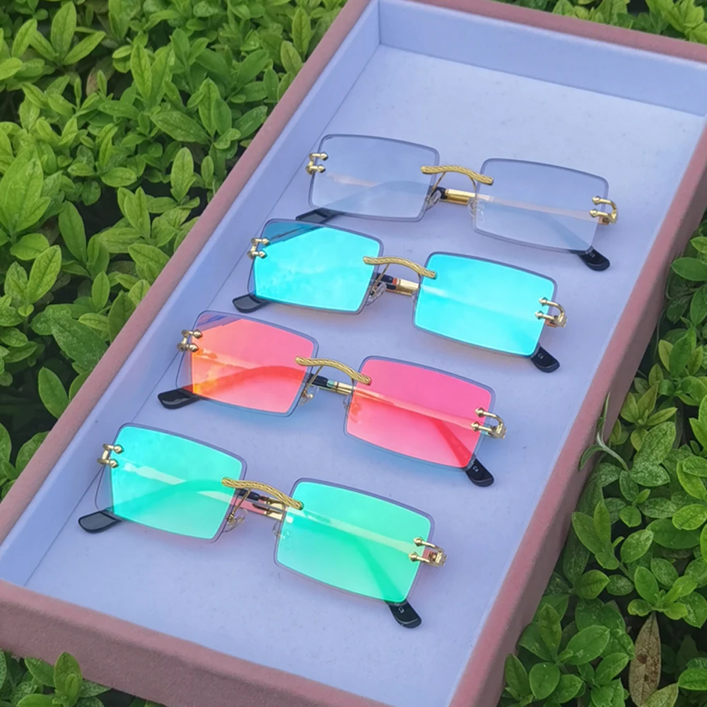 Mirror rimless male female frameless retro glasses high quality mens sun glasses sunglasses
Mirror rimless male female frameless retro glasses high quality mens sun glasses sunglasses