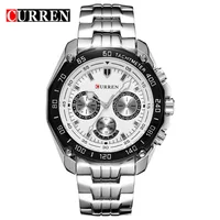 

CURREN 8077 Men Quartz Watch Stainless Steel Fashion Casual Water Resistant Army Watches Relogio Masculino