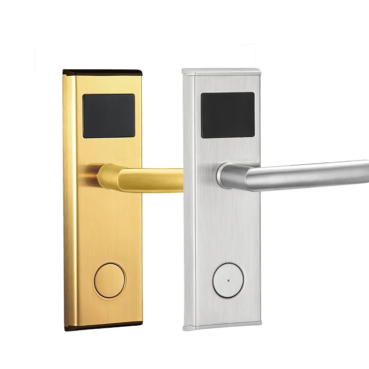 electronic RFID Read door lock with key and card