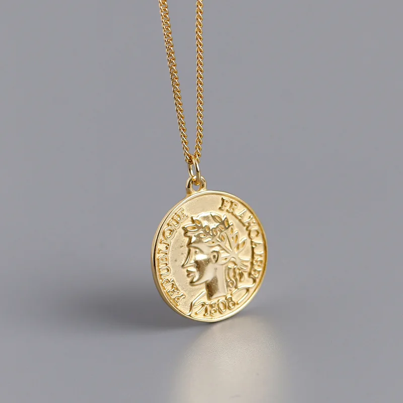 New Design Long Chains Necklace Gold Color Pure 925 Sterling Silver Coin Pendant Necklace For Women (SK877)
New Design Long Chains Necklace Gold Color Pure 925 Sterling Silver Coin Pendant Necklace For Women (SK877)
