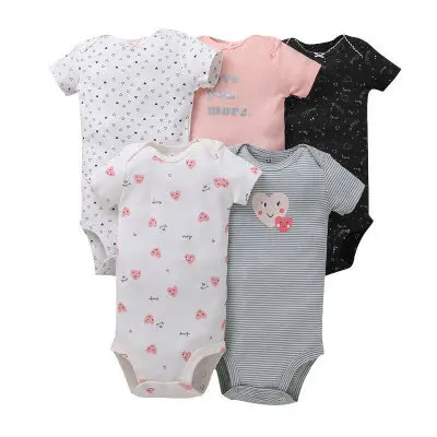Manufacturer high quality mixed color kids clothes 100% cotton bodysuit summer 5-piece set RT0038, Picture shows
Manufacturer high quality mixed color kids clothes 100% cotton bodysuit summer 5-piece set RT0038, Picture shows