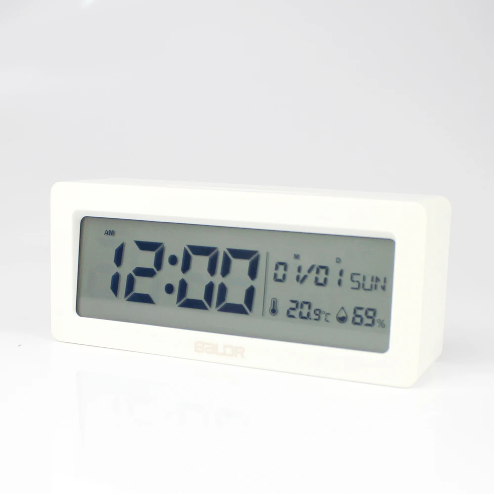 Home Colorful Rectangle LCD Digital Table Alarm Clock with Temperature Display indoor hygrometer thermometer clock
Home Colorful Rectangle LCD Digital Table Alarm Clock with Temperature Display indoor hygrometer thermometer clock