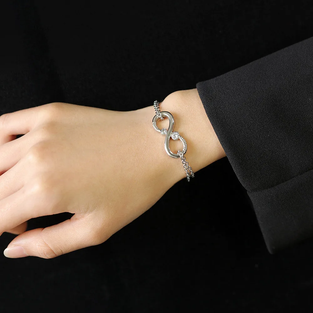 2021 Sailing Jewelry Women Stainless Steel Zircon Infinity Bracelet Titanium Steel Infinity CZ Bracelet
2021 Sailing Jewelry Women Stainless Steel Zircon Infinity Bracelet Titanium Steel Infinity CZ Bracelet