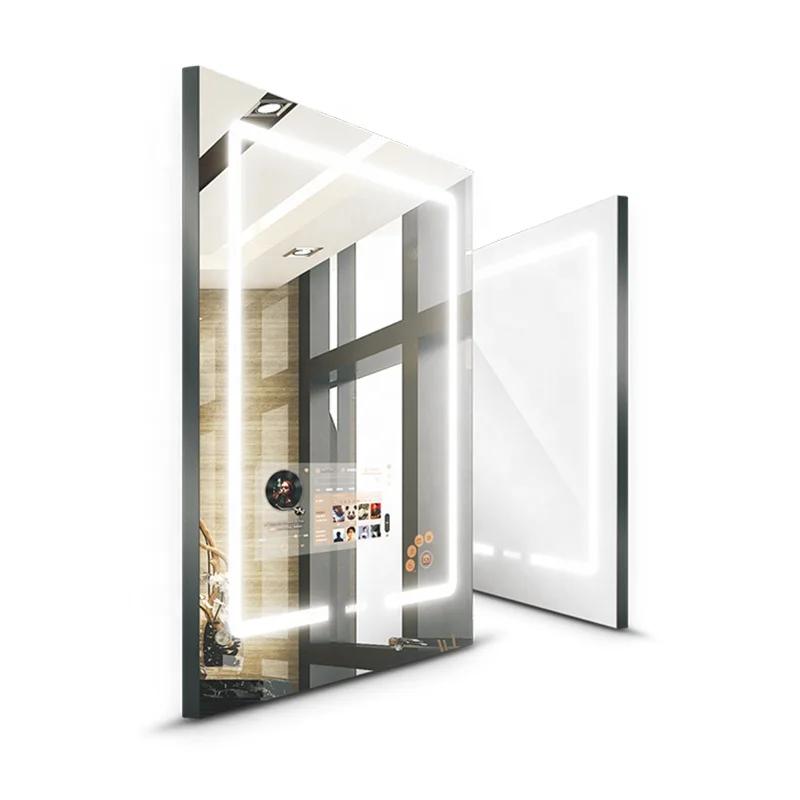China manufacturer smart mirror wifi touch screen 20 led vanity mirror bathroom with lights touch led smart alexa mirror for tv
China manufacturer smart mirror wifi touch screen 20 led vanity mirror bathroom with lights touch led smart alexa mirror for tv