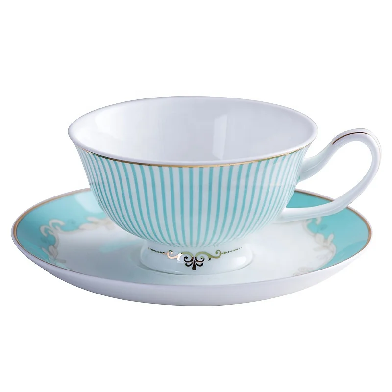 Exquisite Porcelain Gold Trimmed Royal Blue Teacup Saucer Set with Teaspoon for Tea Coffee
Exquisite Porcelain Gold Trimmed Royal Blue Teacup Saucer Set with Teaspoon for Tea Coffee