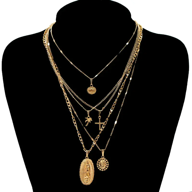 Superior Bohemian Custom Charm Jewelry Trendy Gold Multi Layer Chain Coin Cross Pendant Necklace
Superior Bohemian Custom Charm Jewelry Trendy Gold Multi Layer Chain Coin Cross Pendant Necklace