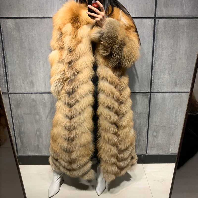 X-Long Women Real Fox Fur Coat Winter Warm Outerwear Ladies Plus Size Coat, Customized color
X-Long Women Real Fox Fur Coat Winter Warm Outerwear Ladies Plus Size Coat, Customized color