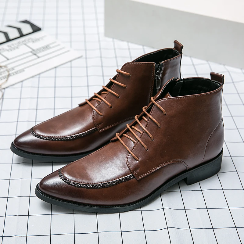 2021 new formal high-top leather shoes men's formal dress shoes pointed wedding shoes & oxford
2021 new formal high-top leather shoes men's formal dress shoes pointed wedding shoes & oxford