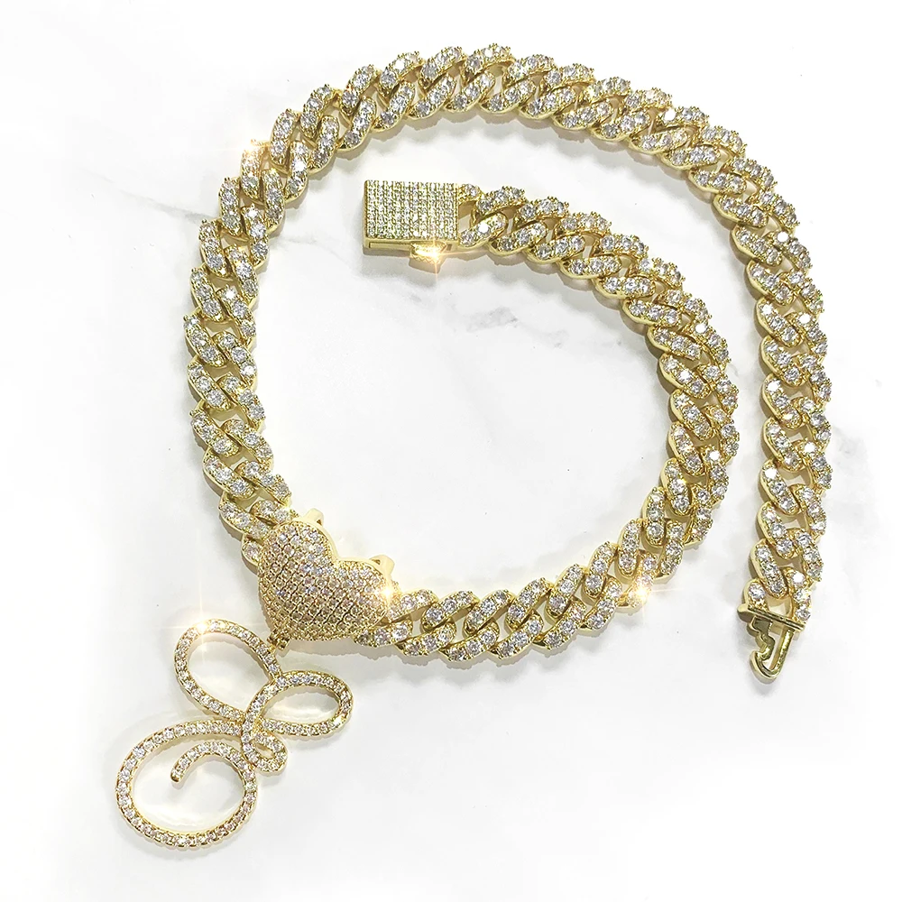 gold plated jewelry heart charm wuzhou cursive name letter intials charms iced cuban link necklace
gold plated jewelry heart charm wuzhou cursive name letter intials charms iced cuban link necklace