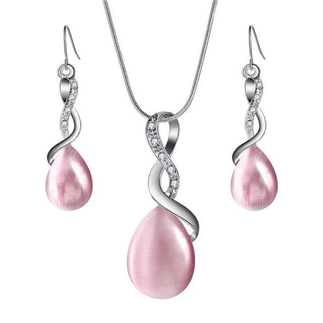 New Arrival Opal Pendant With Crystal Necklace And Earrings Set,Women Jewelry Set,Water Drop Earring Necklace Set, As picture
New Arrival Opal Pendant With Crystal Necklace And Earrings Set,Women Jewelry Set,Water Drop Earring Necklace Set, As picture
