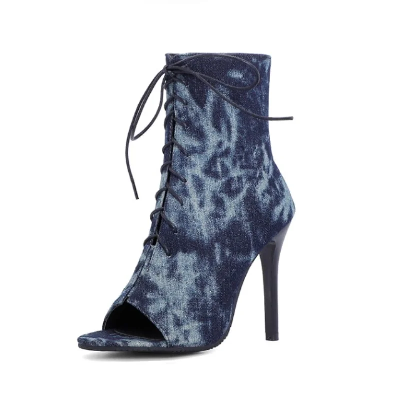 Spring 2021 new style leopard print jeans blue open-toed Lady Stiletto boots wholesale size Europe and the United States, Black, yellow, dark blue, snake pattern
Spring 2021 new style leopard print jeans blue open-toed Lady Stiletto boots wholesale size Europe and the United States, Black, yellow, dark blue, snake pattern