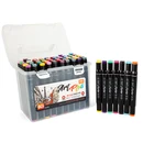 Promotional Multi Color Dual Tip cd Permanent Marker Pens Non-toxic Stationery Set