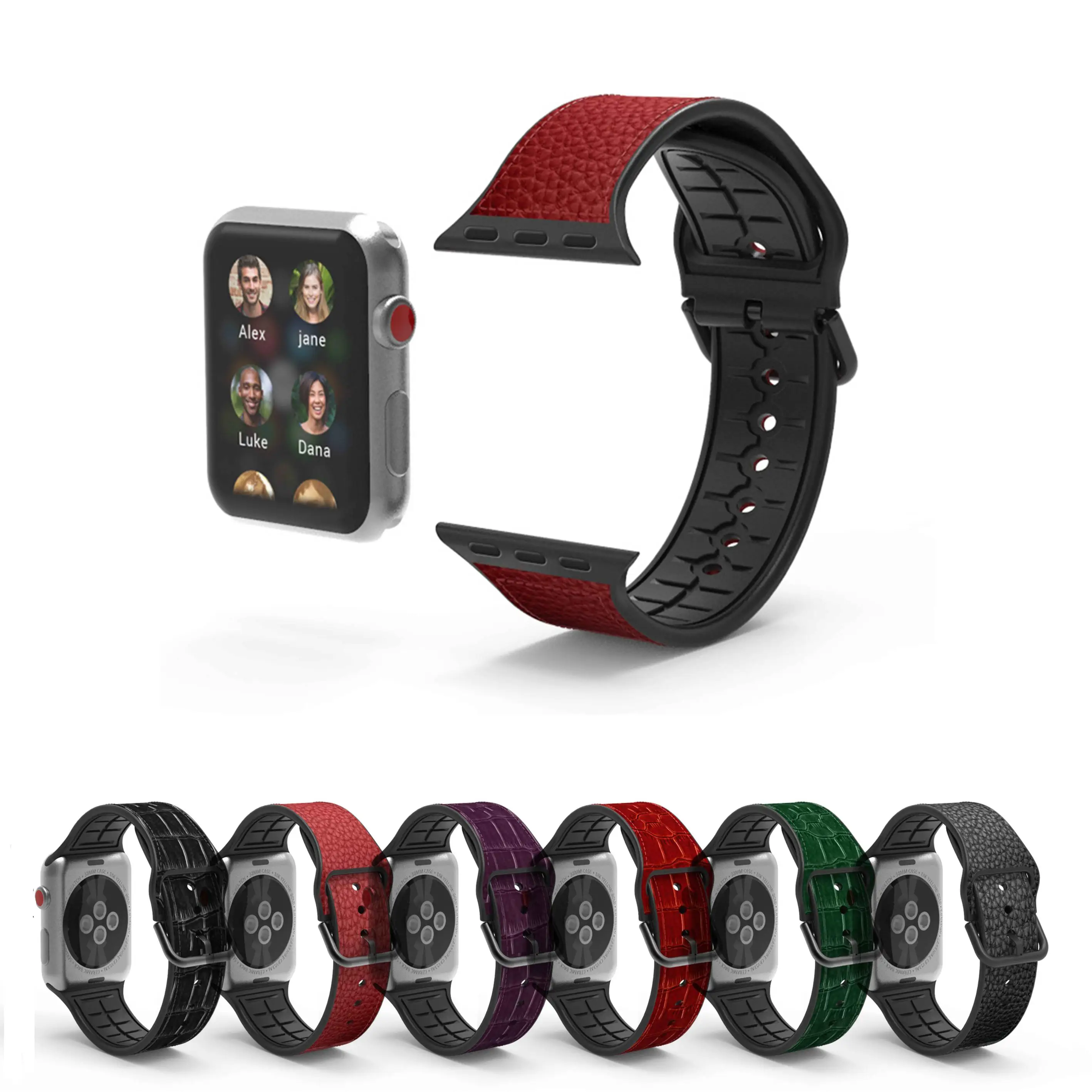 Leather band for apple watch 6 5 4 3 2 1 SE luxury alligator iwatch band 44 42 40 38, 6 colors
Leather band for apple watch 6 5 4 3 2 1 SE luxury alligator iwatch band 44 42 40 38, 6 colors