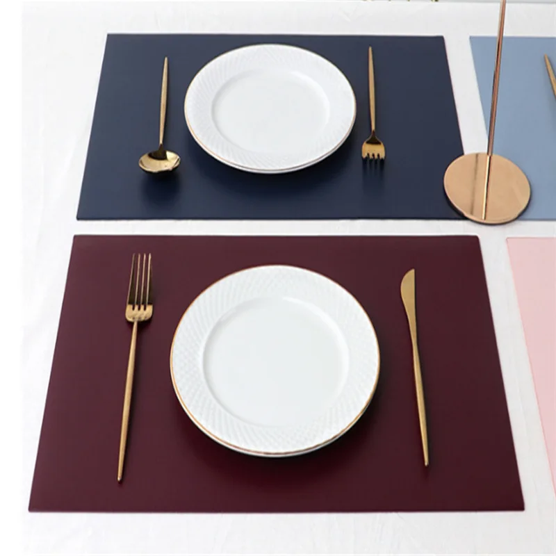 Boshiho exquisit luxury PU Leather Western food pad heat insulation dining table pad protector domestic food plate mat table set, Dark green, dark blue, apricot, grey
Boshiho exquisit luxury PU Leather Western food pad heat insulation dining table pad protector domestic food plate mat table set, Dark green, dark blue, apricot, grey