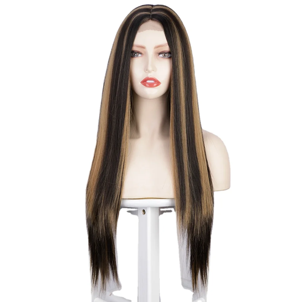 Brazilian Hair Wigs Black Synthetic Lace Front Wigs 28 inches Various Colors R6-4-27S## Long Straight Wigs
Brazilian Hair Wigs Black Synthetic Lace Front Wigs 28 inches Various Colors R6-4-27S## Long Straight Wigs