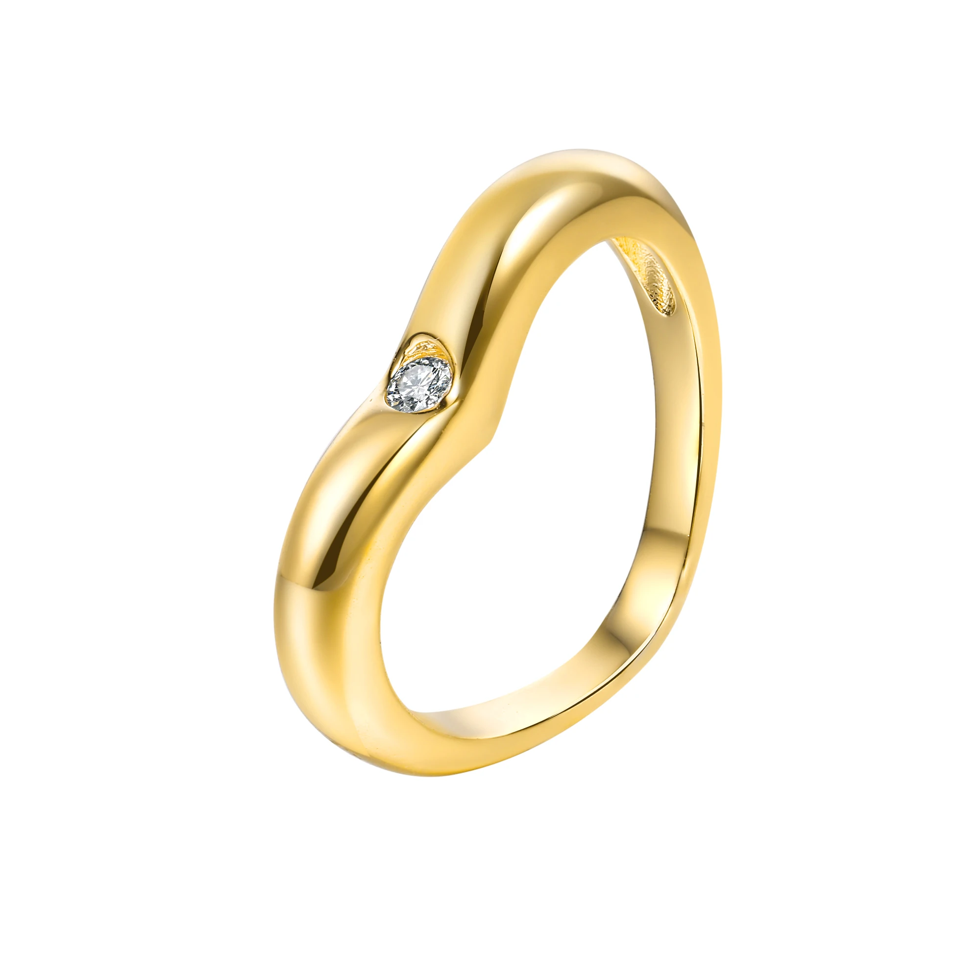 Factory direct sales simple heart-shaped ring fashion best-selling jewelry copper plated 18 K gold zircon ring designed for wome, Golden
Factory direct sales simple heart-shaped ring fashion best-selling jewelry copper plated 18 K gold zircon ring designed for wome, Golden