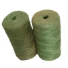 Green color jute twine Raw Twisted 8mm 3 strand Jute Rope Twine Ball spool roll