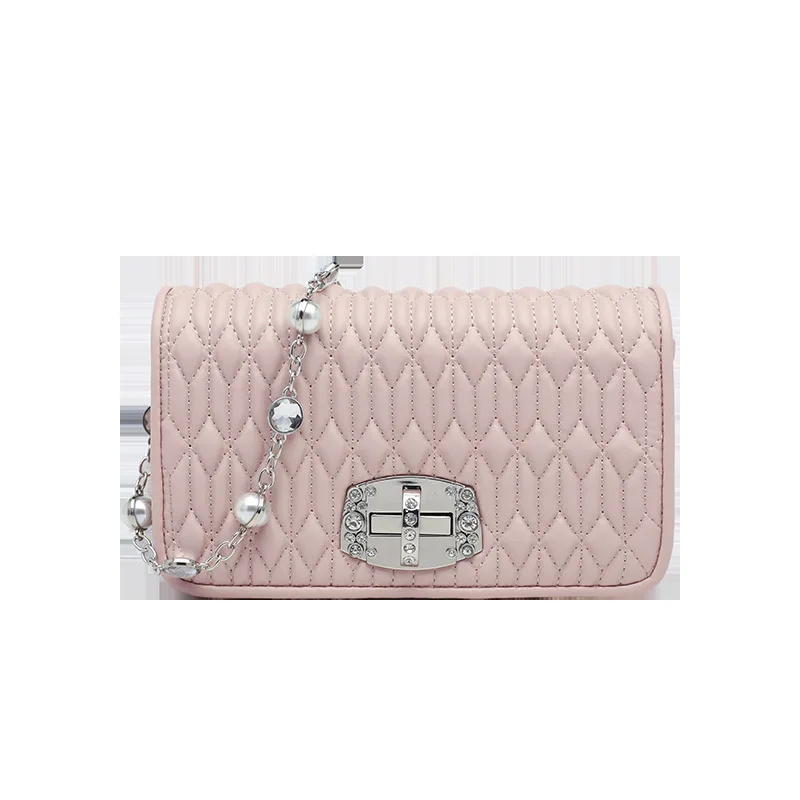 2021 bag new Korean version of ins style fashion wild one shoulder messenger chain bag, Black,white,pink,silver
2021 bag new Korean version of ins style fashion wild one shoulder messenger chain bag, Black,white,pink,silver