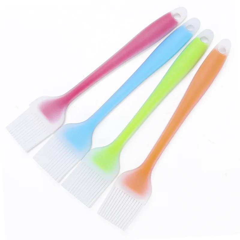 Heat-resistant transparent colored silicone brush for kitchen tools, Red, orange, green. blue
Heat-resistant transparent colored silicone brush for kitchen tools, Red, orange, green. blue