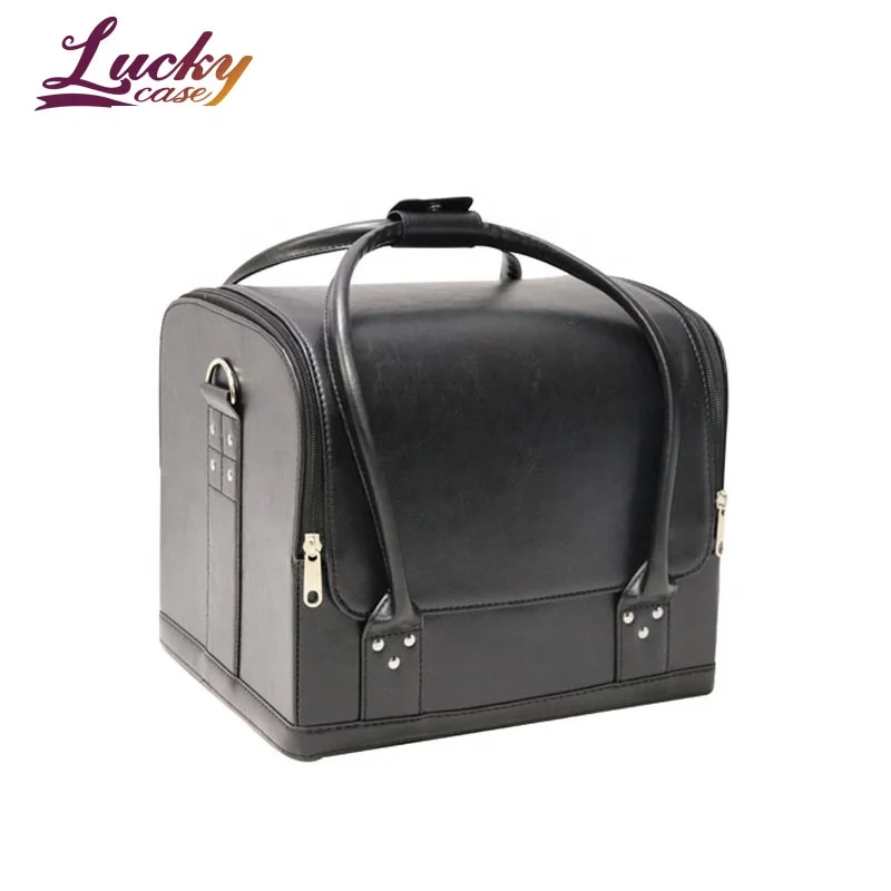 Fashion Makeup Organizer Bag Wholesale Black Cosmetic Bag Leather Makeup Professional Case with Detachable Shoulder Strap
Fashion Makeup Organizer Bag Wholesale Black Cosmetic Bag Leather Makeup Professional Case with Detachable Shoulder Strap
