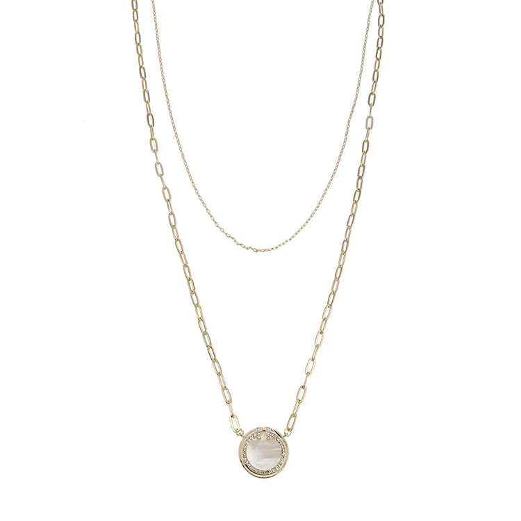 2021 Female Fashionable custom necklace double layer gold plated chain sea shell pendant necklace, Picture
2021 Female Fashionable custom necklace double layer gold plated chain sea shell pendant necklace, Picture