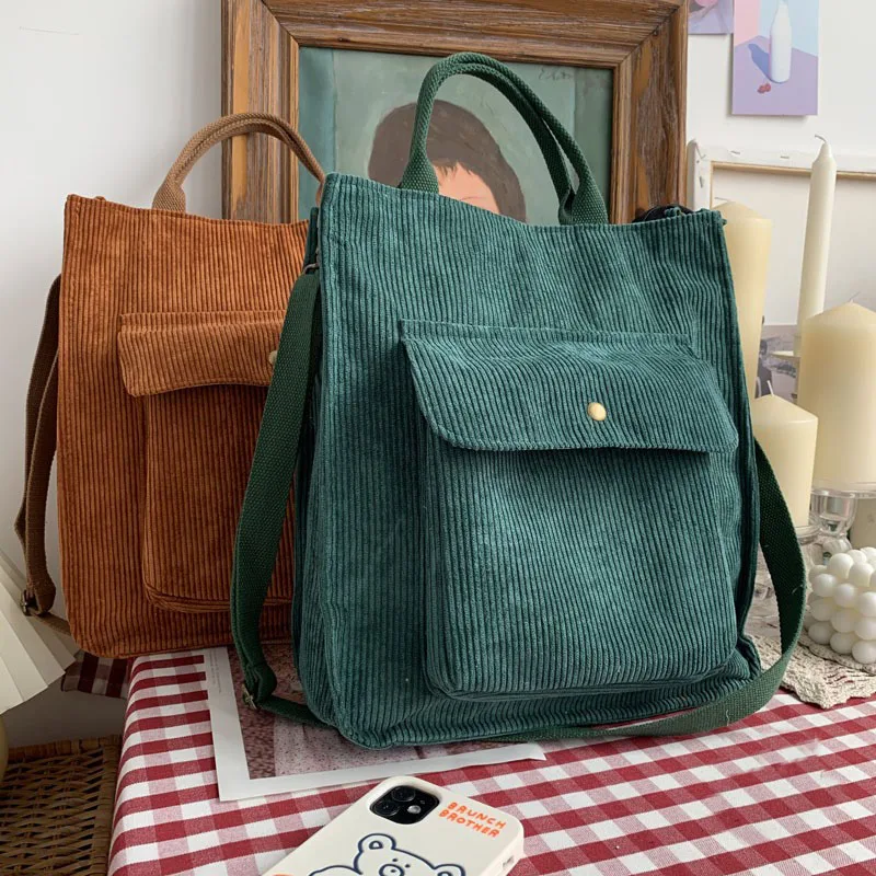 Wholesale In Stock Fashion Custom Logo Eco Friendly Recycle Durable Corduroy Shopping Bag For Girls With Handle
Wholesale In Stock Fashion Custom Logo Eco Friendly Recycle Durable Corduroy Shopping Bag For Girls With Handle