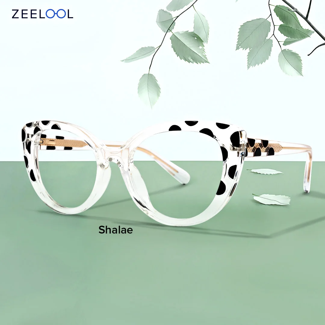

Zeelool Vooglam 2022 Ladies new Stylish tortoise crystal cateyeTR90 Big Size eyeglasses frame tr90 Full Rim Eyewear for Women