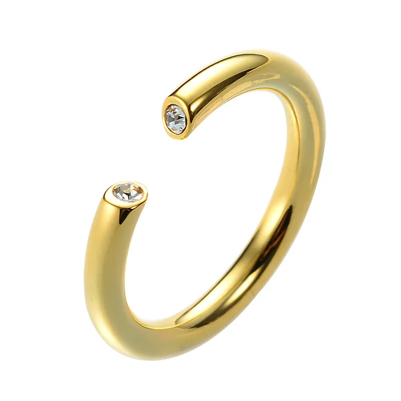 Wholesale Gold Plated Zircon Simple Plain Open Stainless Steel Ring Stackable Thumb Knuckle Ring Band for Women
Wholesale Gold Plated Zircon Simple Plain Open Stainless Steel Ring Stackable Thumb Knuckle Ring Band for Women
