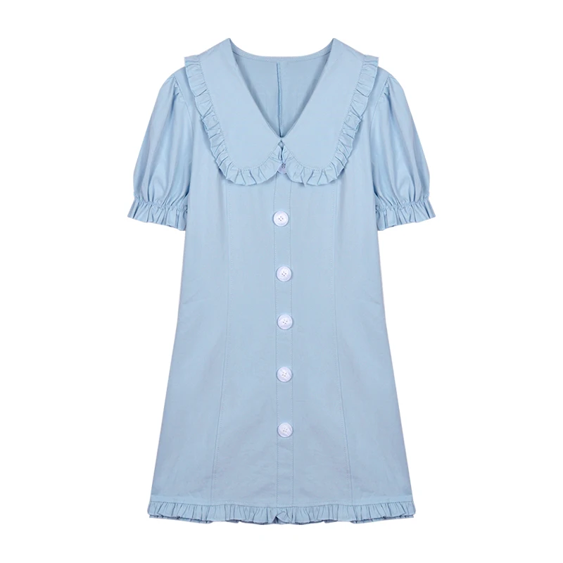 Dress French ruffled doll collar small a-line short skirt female summer 2021 new waist skirt design sense niche
Dress French ruffled doll collar small a-line short skirt female summer 2021 new waist skirt design sense niche