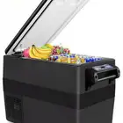 Portable car caravan truck fridge cooler box 12v with Dual spaces of freezing and cooling