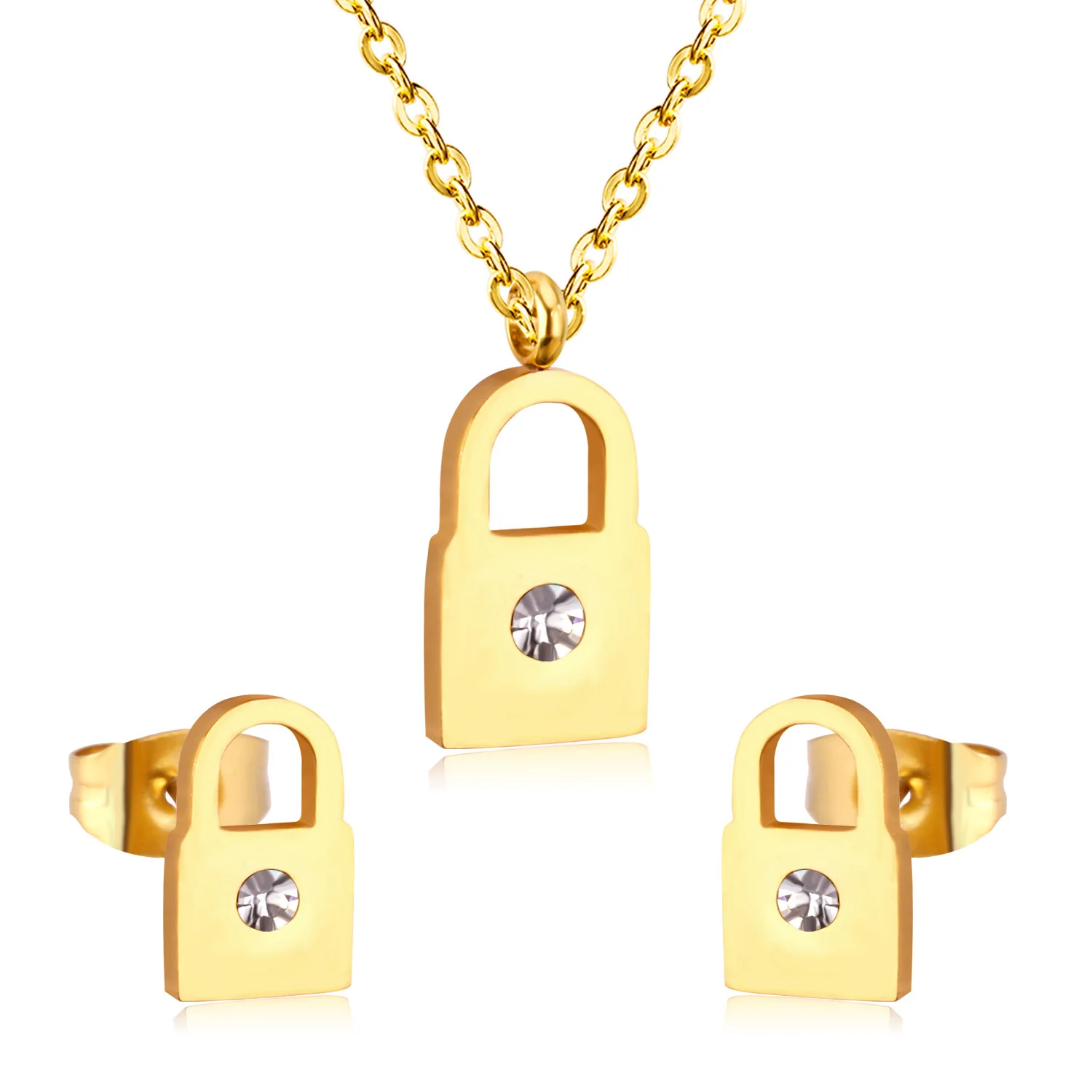 fashion creative style heart lock stainless steel pendant necklace earrings jelwery set jewelry
fashion creative style heart lock stainless steel pendant necklace earrings jelwery set jewelry