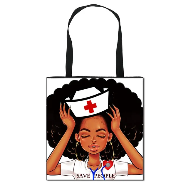 Black Nurse Design Printed Tote Bag Women Handbags Ladies Canvas Shoulder Bag Big Capacity Girls Portable Shopping Bags
Black Nurse Design Printed Tote Bag Women Handbags Ladies Canvas Shoulder Bag Big Capacity Girls Portable Shopping Bags