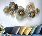 Hand Craved Flower Shaped Wall Decoration Metal Art Sculpture